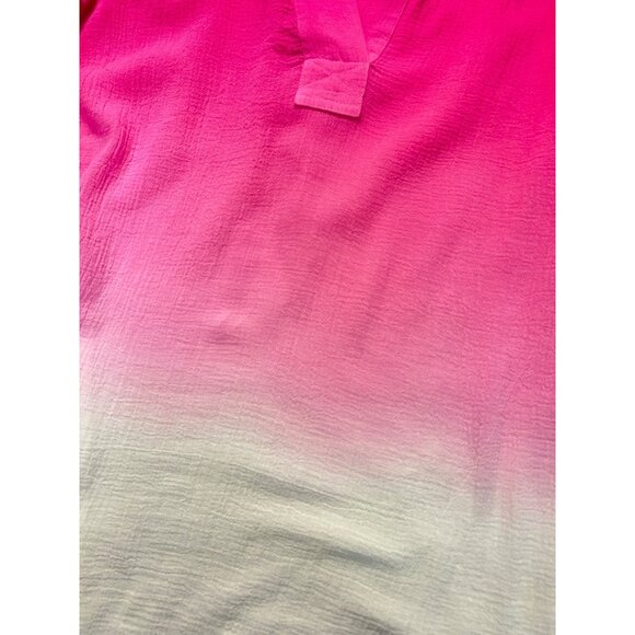 Diane Von Furstenberg DVF Esti Pink Ombre Popover Tunic size 4 - Picture 7 of 7